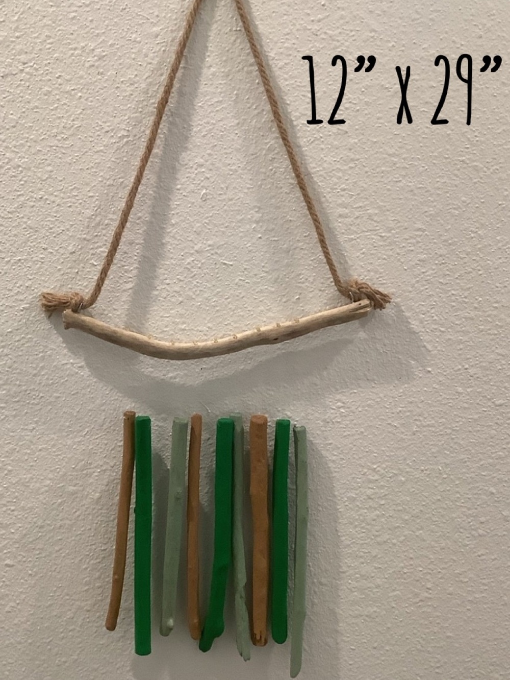 Driftwood Art, Painted Driftwood Wind Chime ,Mobile, Driftwood Coastal Decor
